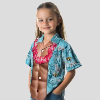 Jacksonville Jaguars Hawaiian Shirt for Men – Teal Chest Illusion NFL Design
