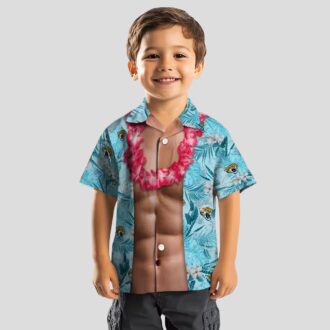 Jacksonville Jaguars Hawaiian Shirt for Men – Teal Chest Illusion NFL Design