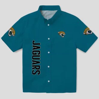 Jacksonville Jaguars Minion Teal Hawaiian Shirt, Fun Tropical Game Day Outfit