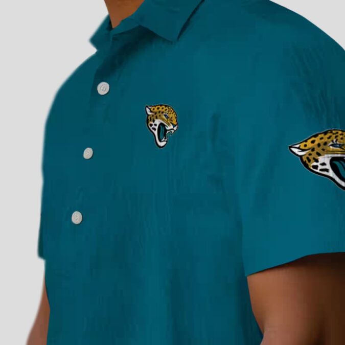 Jacksonville Jaguars Minion Teal Hawaiian Shirt, Fun Tropical Game Day Outfit