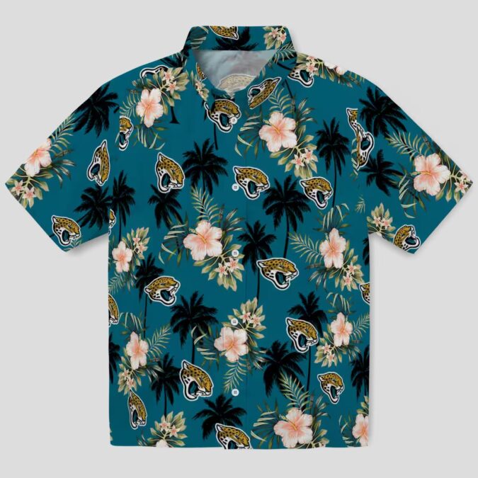 Jacksonville Jaguars Palm Tree Floral Hawaiian Shirt, Limited Edition NFL Merch