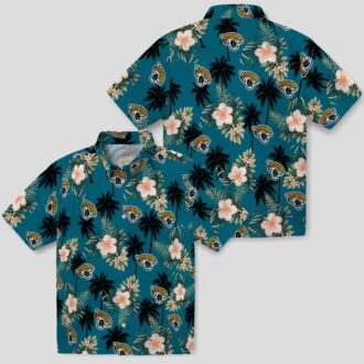 Jacksonville Jaguars Palm Tree Floral Hawaiian Shirt, Limited Edition NFL Merch