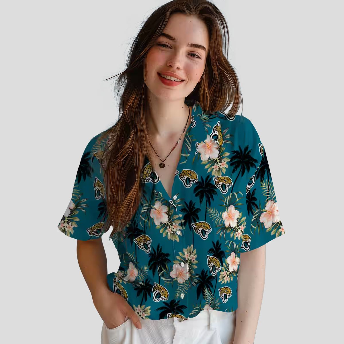 Jacksonville Jaguars Palm Tree Floral Hawaiian Shirt, Limited Edition NFL Merch
