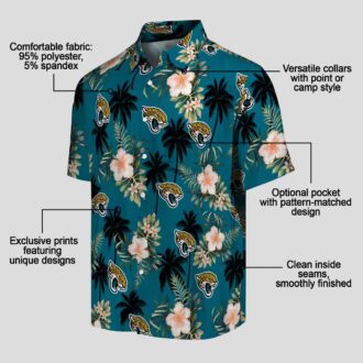 Jacksonville Jaguars Palm Tree Floral Hawaiian Shirt, Limited Edition NFL Merch