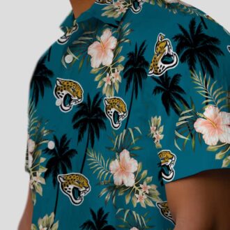 Jacksonville Jaguars Palm Tree Floral Hawaiian Shirt, Limited Edition NFL Merch
