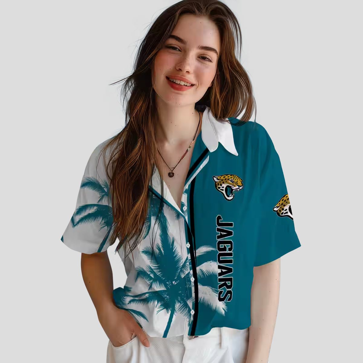 Jacksonville Jaguars Palm Trees Hawaiian Shirt, Summer Beach & Tailgate Outfit