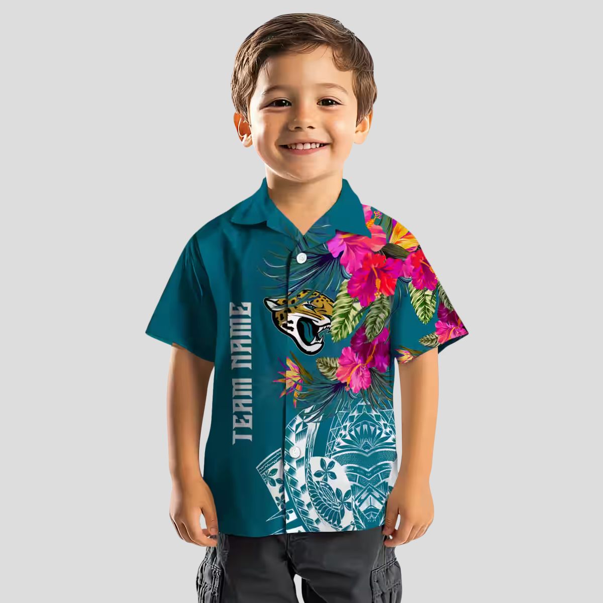 Jacksonville Jaguars Tropical Fan Shirt – Polynesian Teal Floral Hawaiian Style