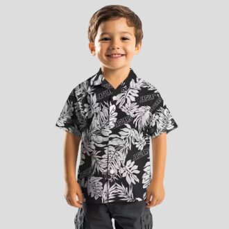 NFL Fans Jacksonville Jaguars Hawaiian Shirt, Monstera Leaf Black Aloha Shirt
