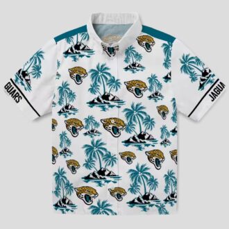 NFL Jacksonville Jaguars Beach Shirt, Teal Palm Island Hawaiian Shirt for Men