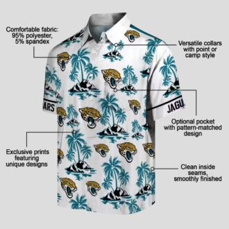 NFL Jacksonville Jaguars Beach Shirt, Teal Palm Island Hawaiian Shirt for Men