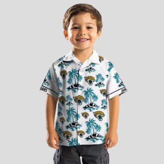 NFL Jacksonville Jaguars Beach Shirt, Teal Palm Island Hawaiian Shirt for Men