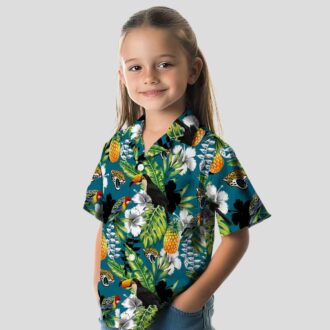 NFL Jaguars Custom Team Hawaiian Shirt – Teal Green Tropical Toucan Game Day Outfit