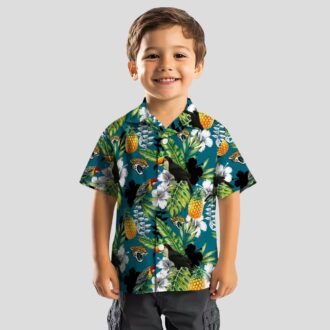 NFL Jaguars Custom Team Hawaiian Shirt – Teal Green Tropical Toucan Game Day Outfit