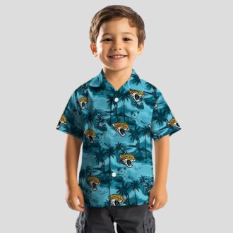 Tropical Jacksonville Jaguars Hawaiian Shirt – Teal Coastal Palms Beachwear