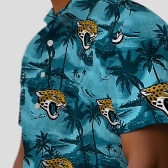 Tropical Jacksonville Jaguars Hawaiian Shirt – Teal Coastal Palms Beachwear