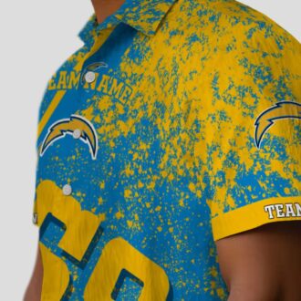 Custom Los Angeles Chargers NFL Hawaiian Shirt, Blue Star Stripes Beach Shirt