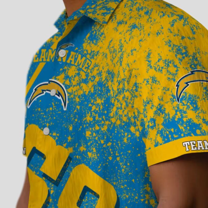 Custom Los Angeles Chargers NFL Hawaiian Shirt, Blue Star Stripes Beach Shirt