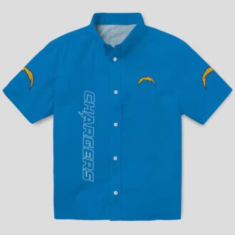 Minion Blue Los Angeles Chargers Hawaiian Shirt, NFL Team Aloha Tropical Floral Shirt