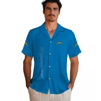 Minion Blue Los Angeles Chargers Hawaiian Shirt, NFL Team Aloha Tropical Floral Shirt