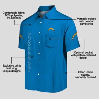 Minion Blue Los Angeles Chargers Hawaiian Shirt, NFL Team Aloha Tropical Floral Shirt