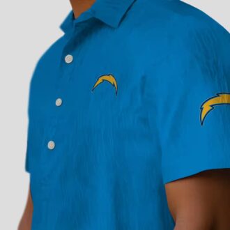 Minion Blue Los Angeles Chargers Hawaiian Shirt, NFL Team Aloha Tropical Floral Shirt