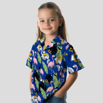 Flamingo Leaves Los Angeles Rams Hawaiian Shirt, Perfect Tropical Button Up for NFL Fans