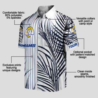 Los Angeles Rams NFL Hawaiian Shirt, Palm Stripes Beach Shirt for Men and Women