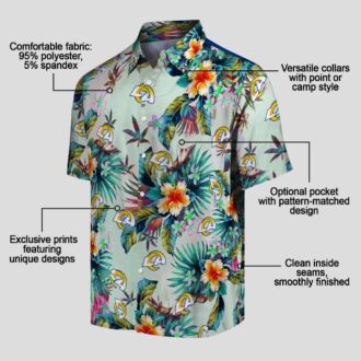 Los Angeles Rams Tropical Hawaiian Shirt, Green Foliage Design for NFL Fans