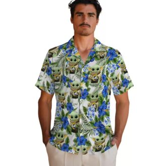 NFL Los Angeles Rams Hawaiian Shirt, Yoda Green Tropical Aloha Beach Shirt