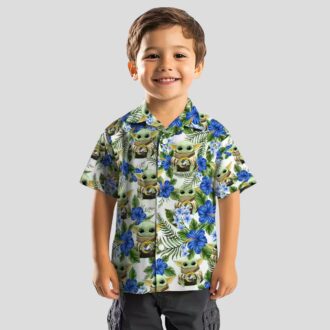 NFL Los Angeles Rams Hawaiian Shirt, Yoda Green Tropical Aloha Beach Shirt