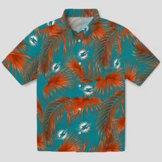 Best Miami Dolphins Hawaiian Shirt, Leafy Palms NFL Summer Outfit