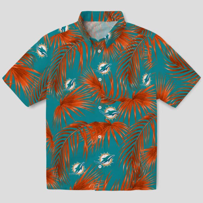 Best Miami Dolphins Hawaiian Shirt, Leafy Palms NFL Summer Outfit