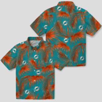 Best Miami Dolphins Hawaiian Shirt, Leafy Palms NFL Summer Outfit