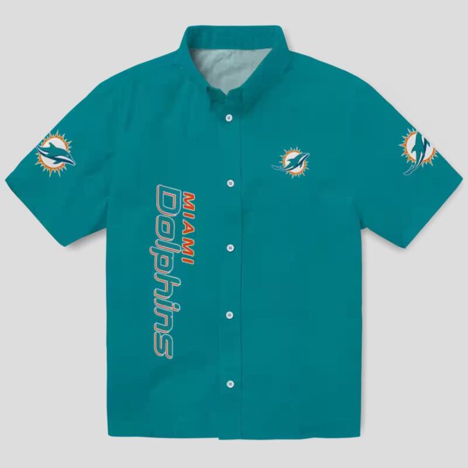 Exclusive Miami Dolphins Minion Hawaiian Shirt – Vibrant Aqua Tropical Style