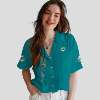 Exclusive Miami Dolphins Minion Hawaiian Shirt – Vibrant Aqua Tropical Style