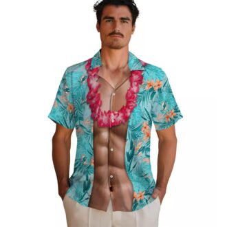 Funny Miami Dolphins Chest Illusion Hawaiian Shirt – Aqua Beach & Game Day Outfit