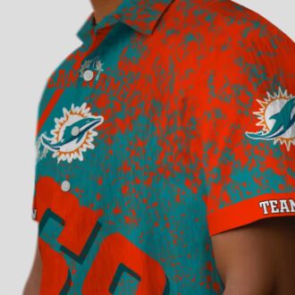 Limited Edition Miami Dolphins Hawaiian Shirt, Aqua Star Stripes Design