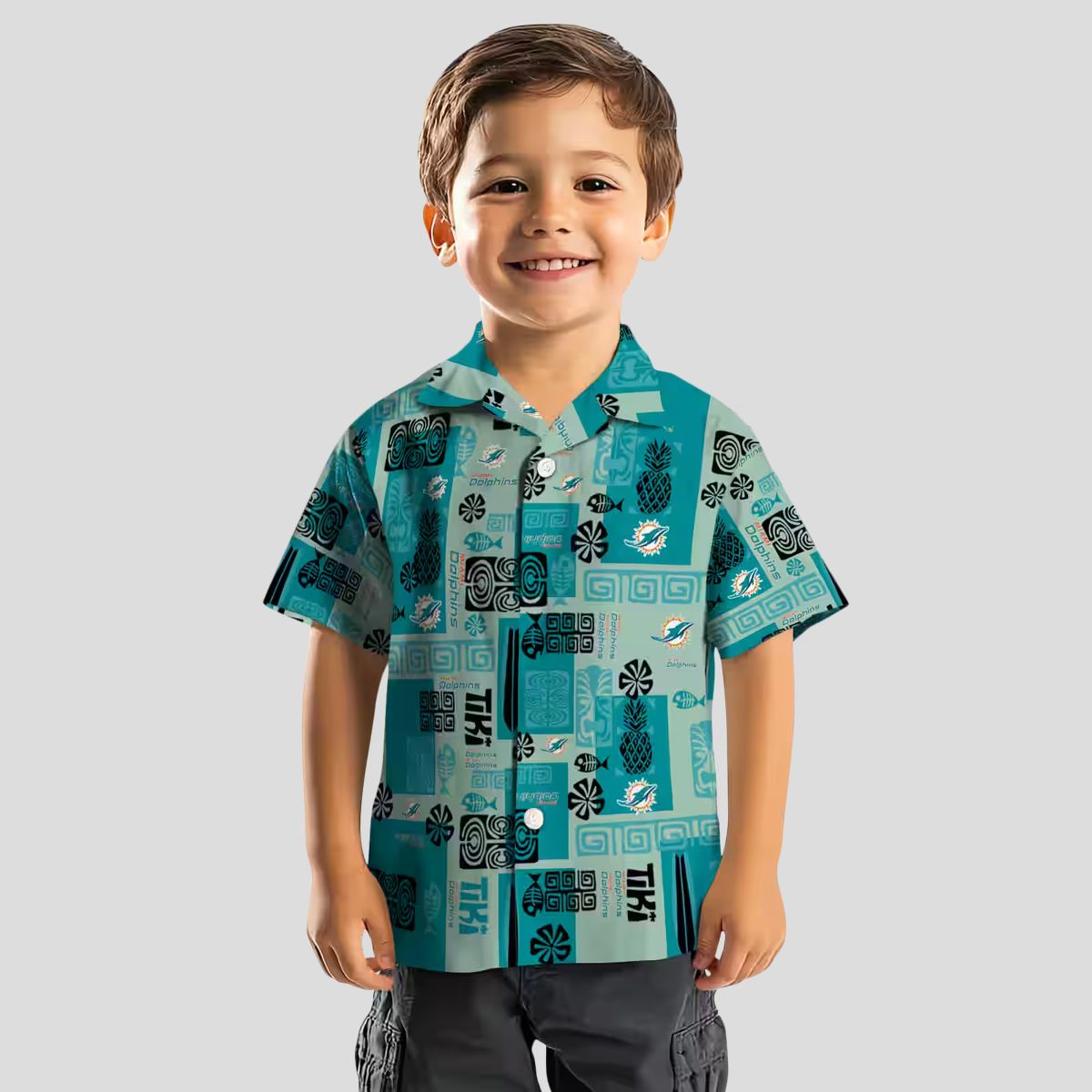 Limited Edition Miami Dolphins Summer Hawaiian Shirt – Aqua Tribal Print