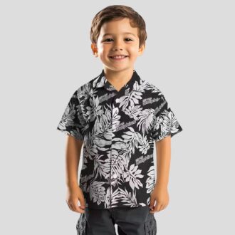 Men's Miami Dolphins Hawaiian Shirt, Black Monstera Leaf NFL Summer Outfit