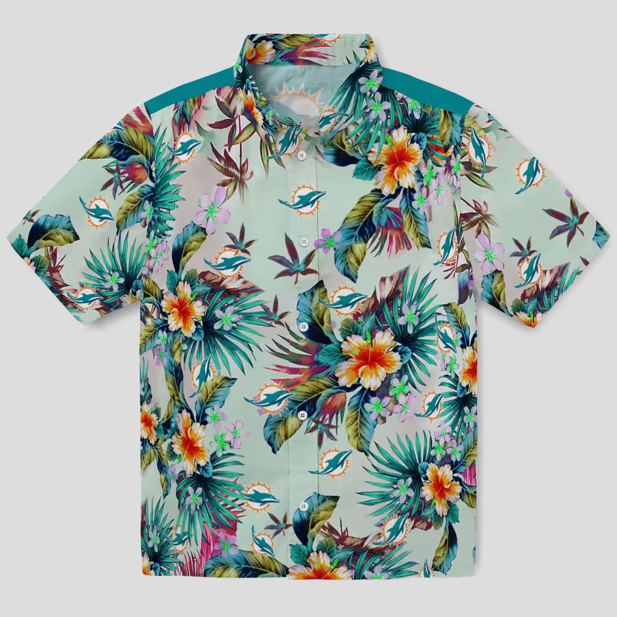 Miami Dolphins Aloha Hawaiian Shirt, Summer Tropical Foliage Beach Outfit