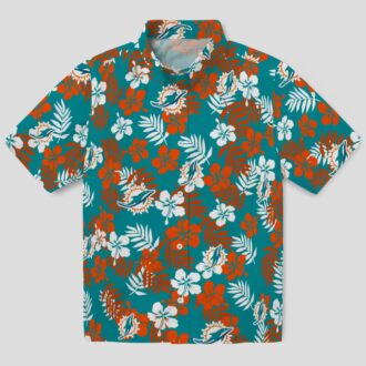 Miami Dolphins Aqua Hawaiian Shirt for Men & Women - Tropical Floral Style