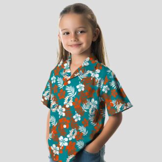 Miami Dolphins Aqua Hawaiian Shirt for Men & Women - Tropical Floral Style