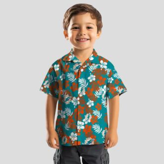Miami Dolphins Aqua Hawaiian Shirt for Men & Women - Tropical Floral Style