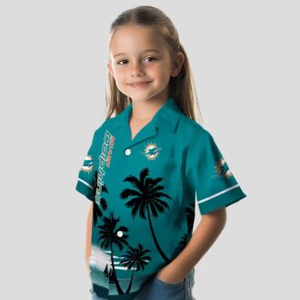 Miami Dolphins Beach Sunset Hawaiian Shirt, Tropical NFL Football Fan Gifts