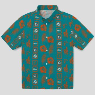 Miami Dolphins Floral Hawaiian Shirt – Summer Beach Football Style