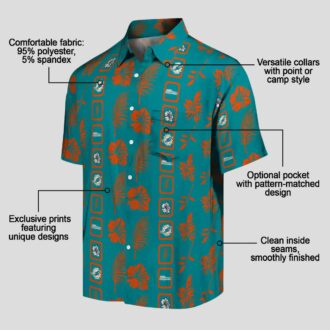 Miami Dolphins Floral Hawaiian Shirt – Summer Beach Football Style