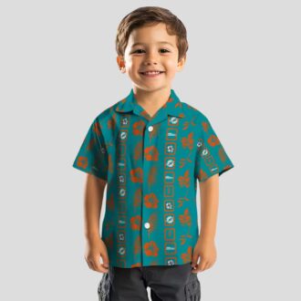 Miami Dolphins Floral Hawaiian Shirt – Summer Beach Football Style