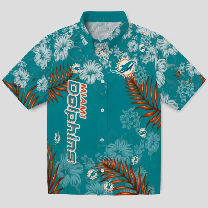 Miami Dolphins Hibiscus Hawaiian Shirt, Beach & Game Day Outfit