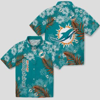 Miami Dolphins Hibiscus Hawaiian Shirt, Beach & Game Day Outfit