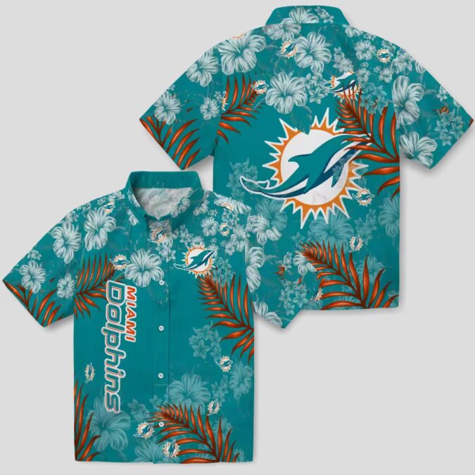 Miami Dolphins Hibiscus Hawaiian Shirt, Beach & Game Day Outfit